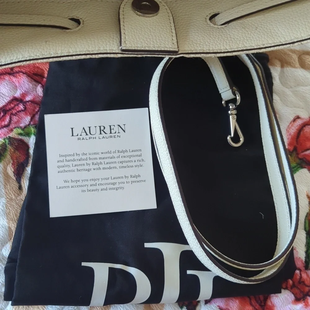 Lauren Ralph Debby Plaid Quilted Leather Shoulder Crossbody bag. - Picture 6 of 14